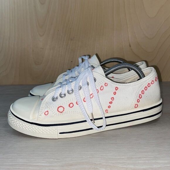 Dexter Vintage White / Red Sneaker Shoes 70's 8.5 - Picture 1 of 10